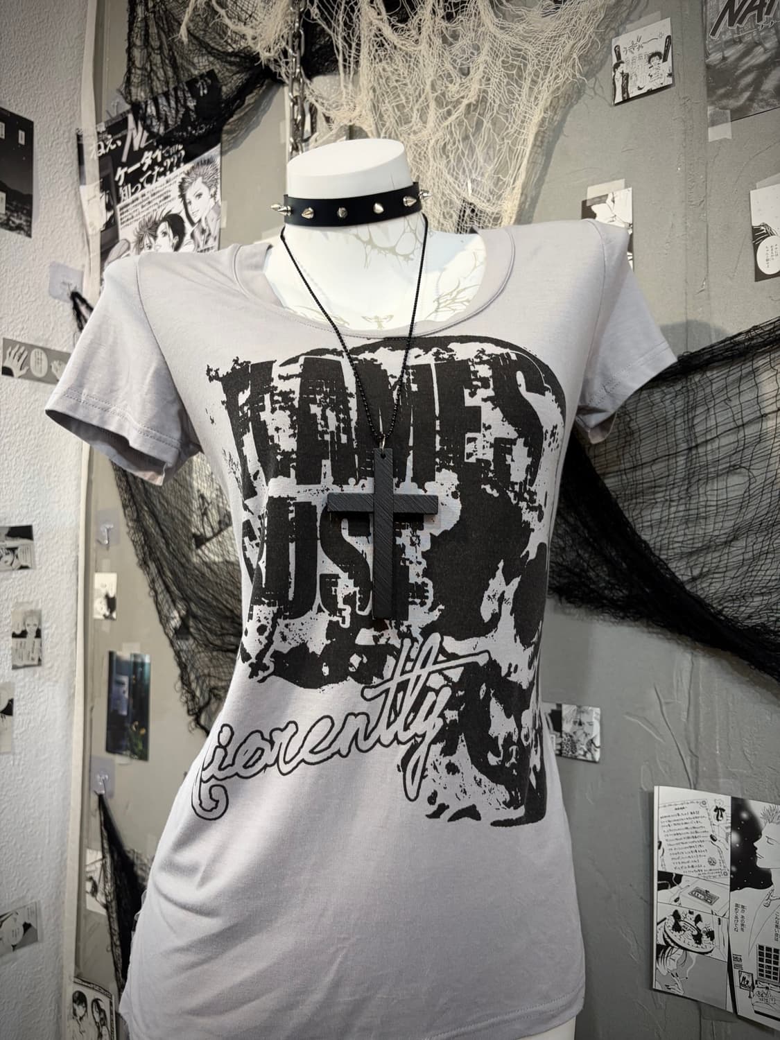 GHOST of HARLEM skull back mesh sleeve 상품이미지6