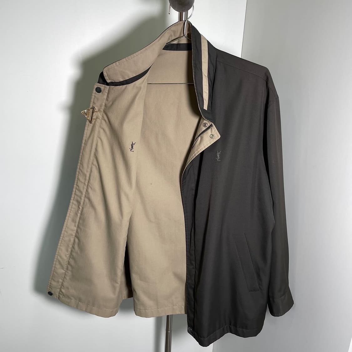 입생로랑 체스트 자수 로고 리버시블 자켓 상품이미지8