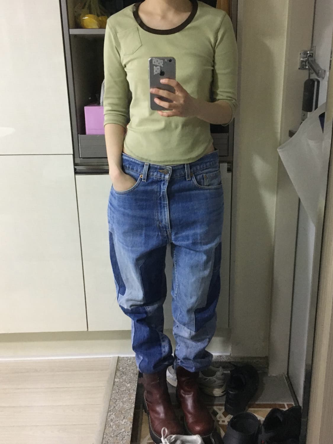 Vintage Levi’s patchwork jean 상품이미지8
