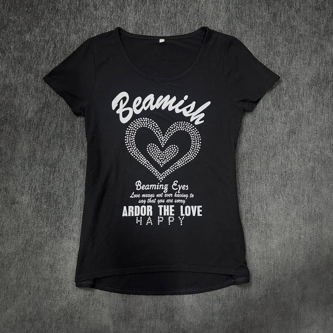 Y2k Cubic heart short sleeve 상품이미지1