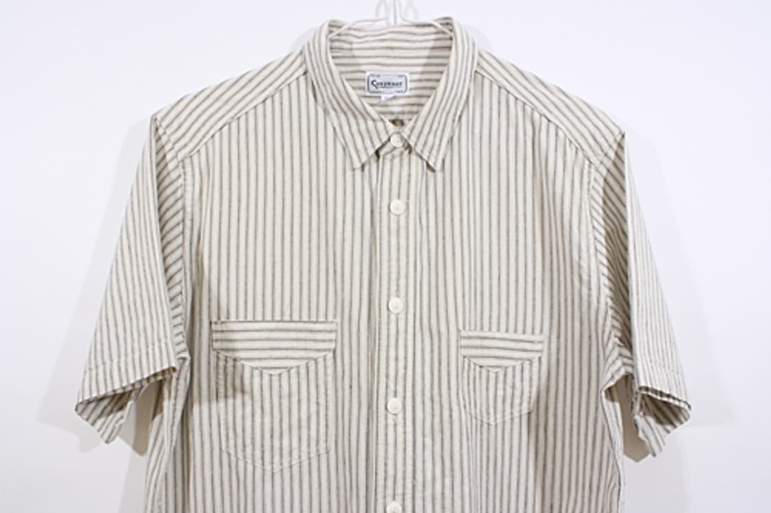 커버낫 라운드 플라켓 스트라이프 셔츠 상품이미지2