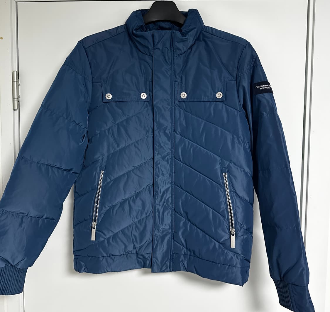 [캘빈클라인] 남성 블루 테크니컬 패딩 자켓 상품이미지1