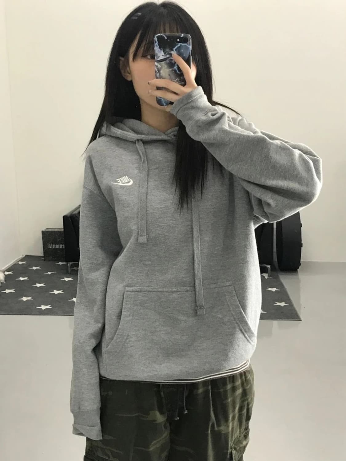 나이키 그레이 후드티 상품이미지2