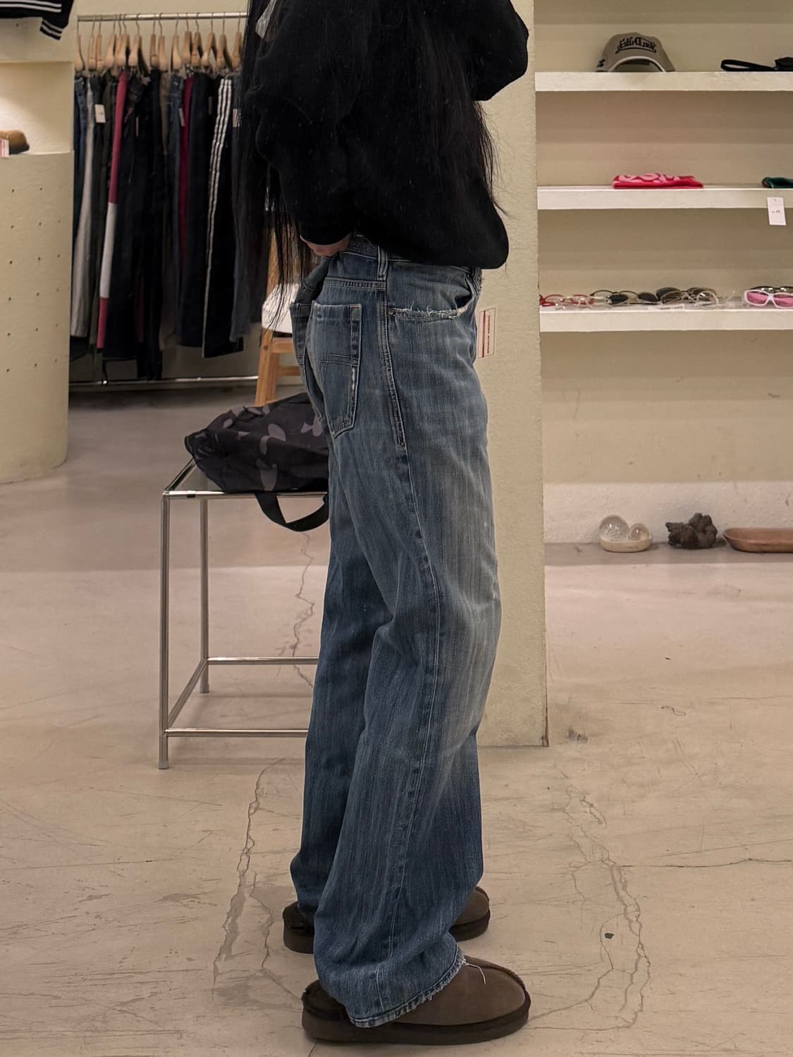 디젤 라이트닝 워싱 부츠컷 데님 팬츠 U1244 상품이미지1