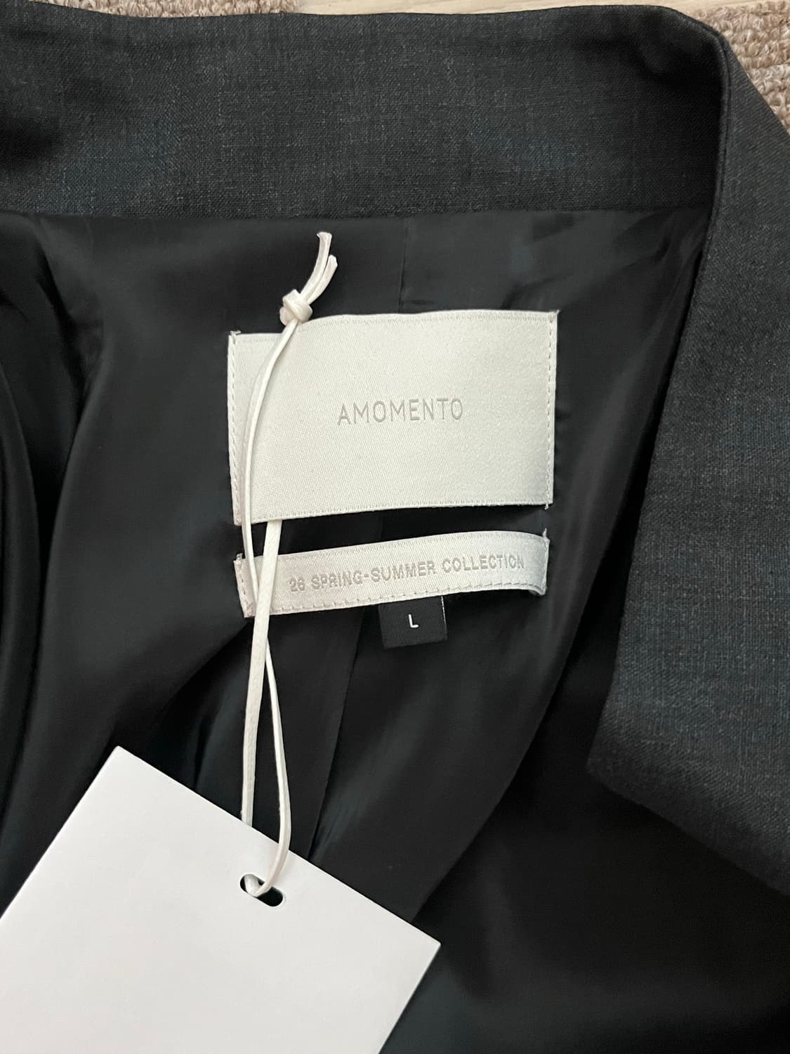 (L) 아모멘토 Wool Oversize Blouson, Charcoal 상품이미지5