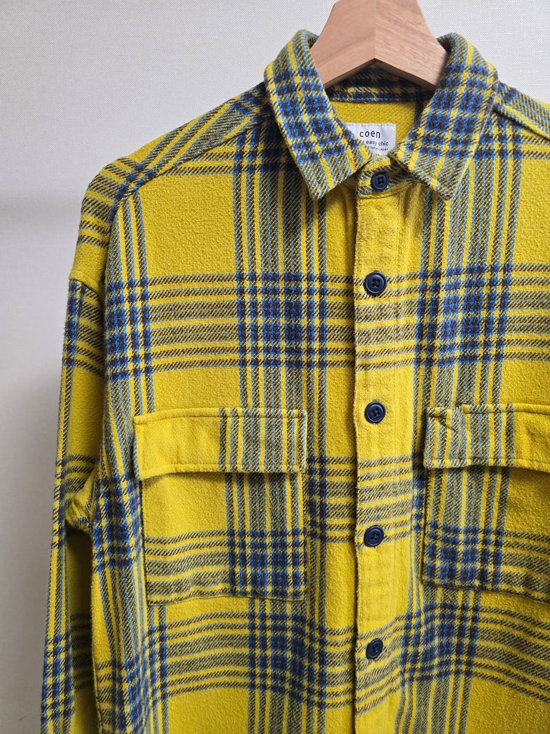 coen 코튼 레이온 체크 셔츠  상품이미지2