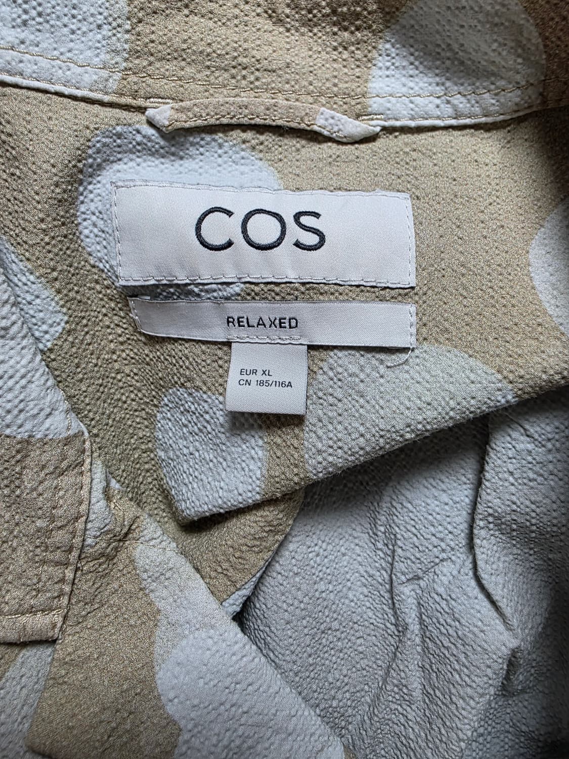 코스(COS) 릴렉스핏 도트 오버 반팔 셔츠 (XL) 상품이미지3