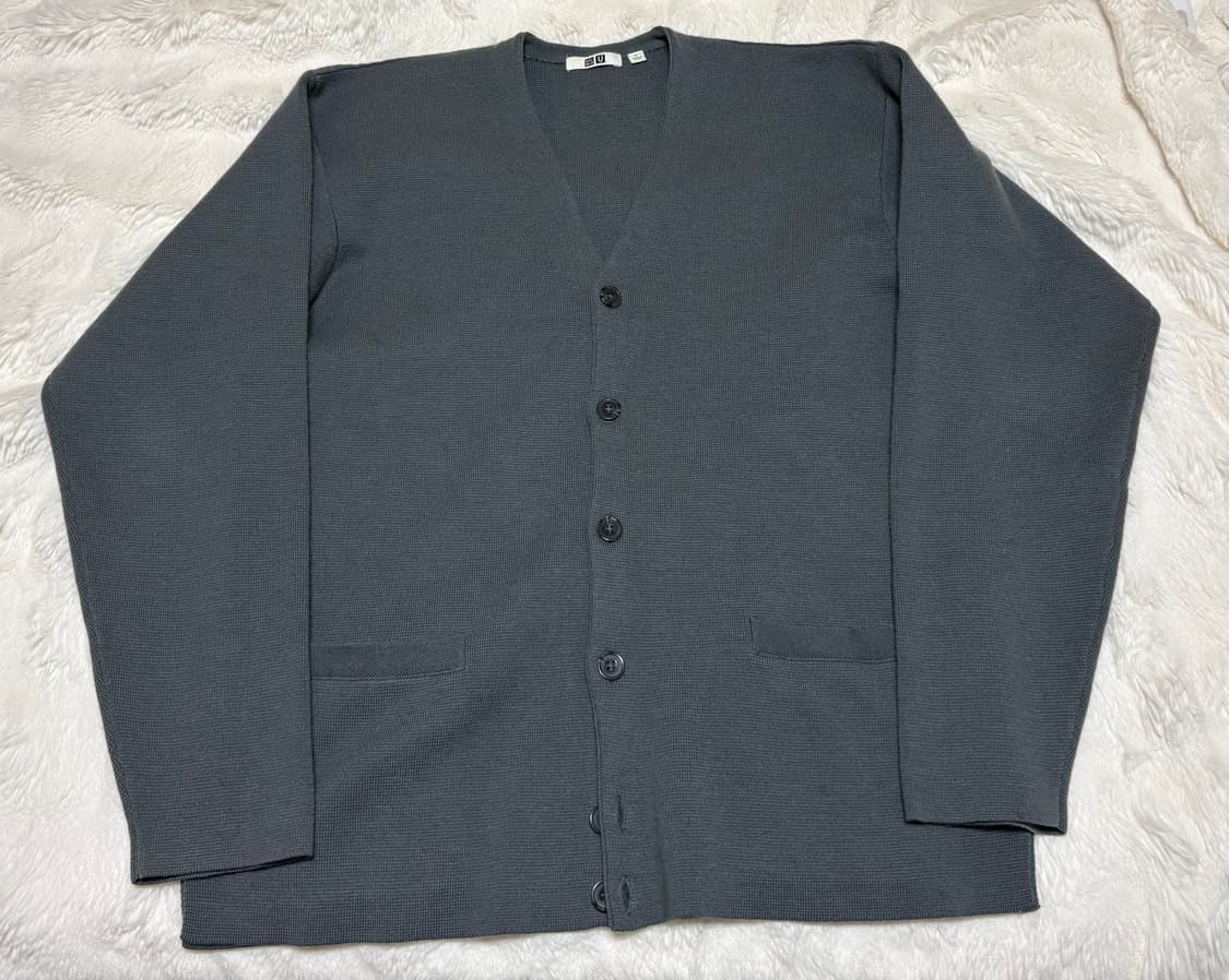 유니클로u 밀라노립 가디건 다크그레이 / L 상품이미지3