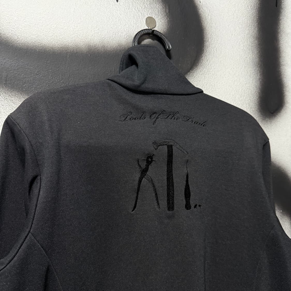 아디다스 00s 파이어버드 올 블랙 디 그래픽 집업 져지 자켓 상품이미지4