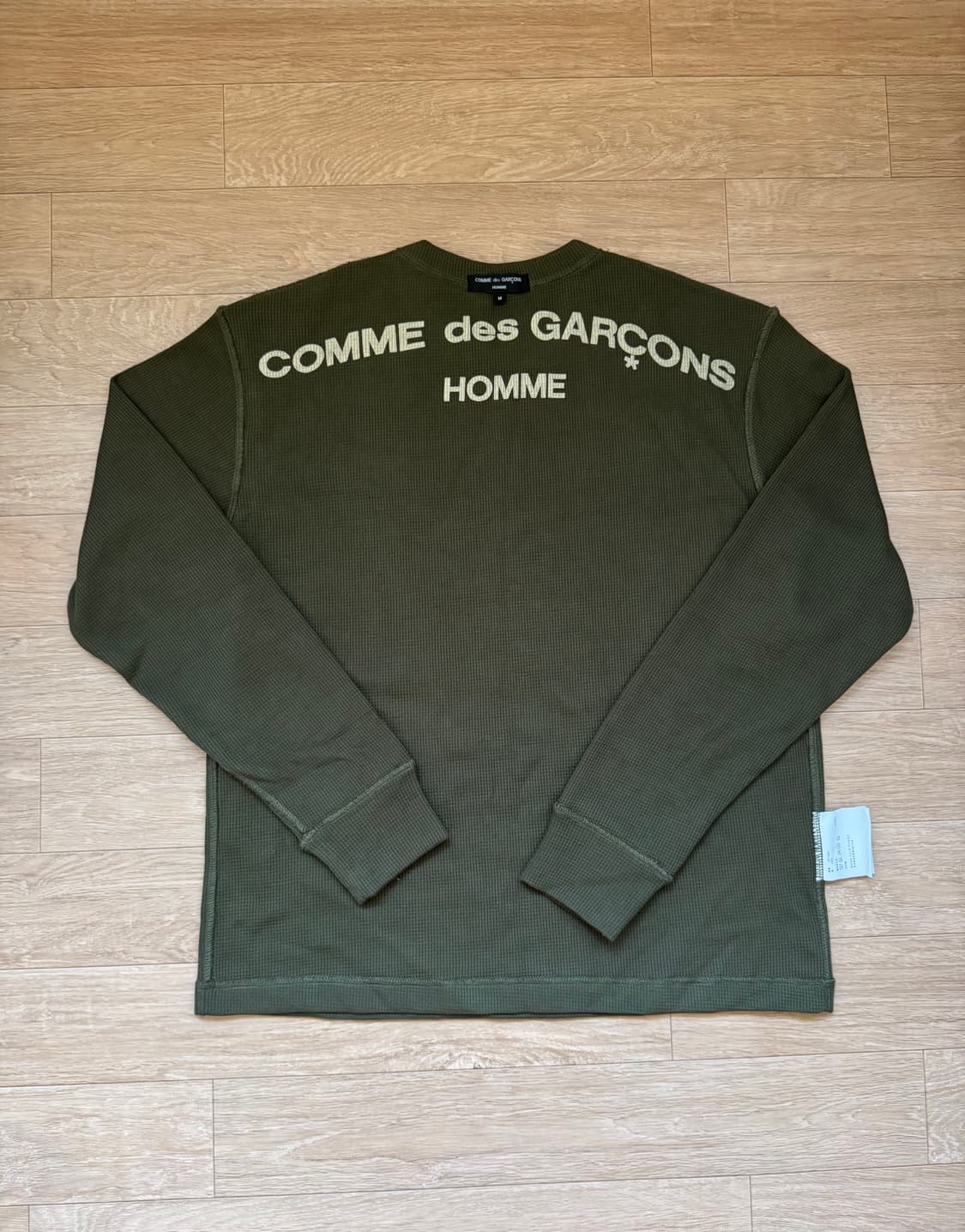 꼼데가르송 옴므 백로고 자수 와플 롱슬리브 (M) 상품이미지1