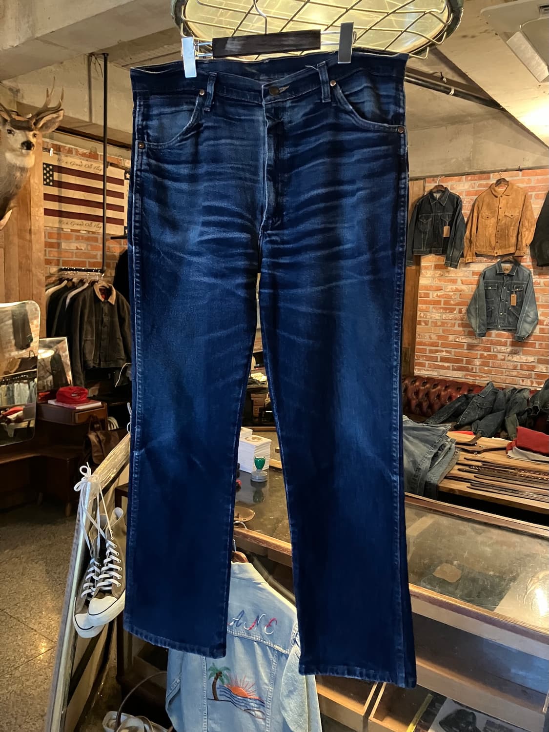 빈티지 랭글러 하드 페이드 데님 팬츠 상품이미지2