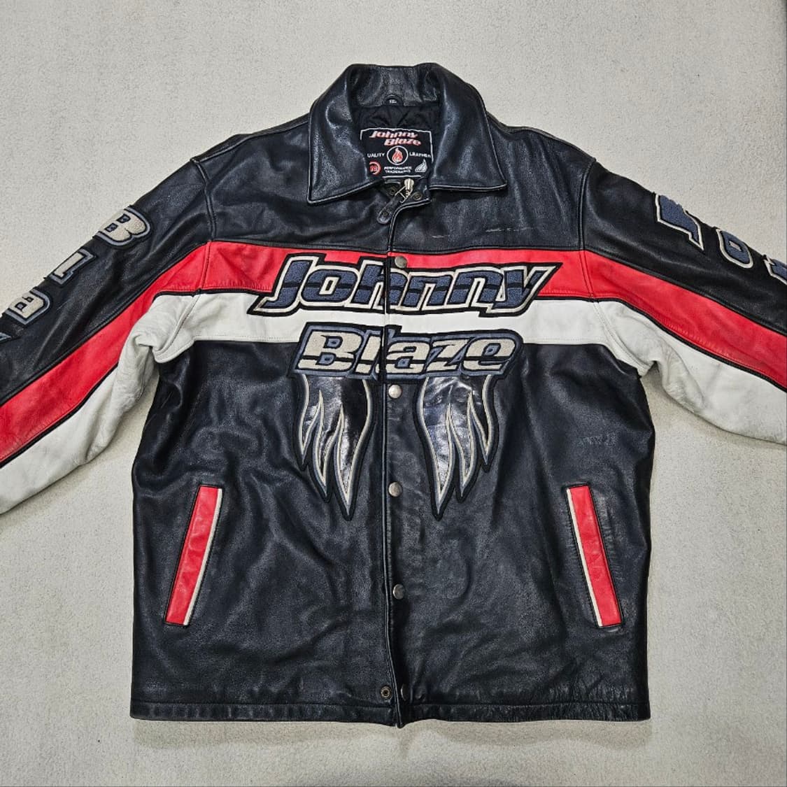 90s 조니 블레이즈 레더 자켓 XXL 상품이미지4