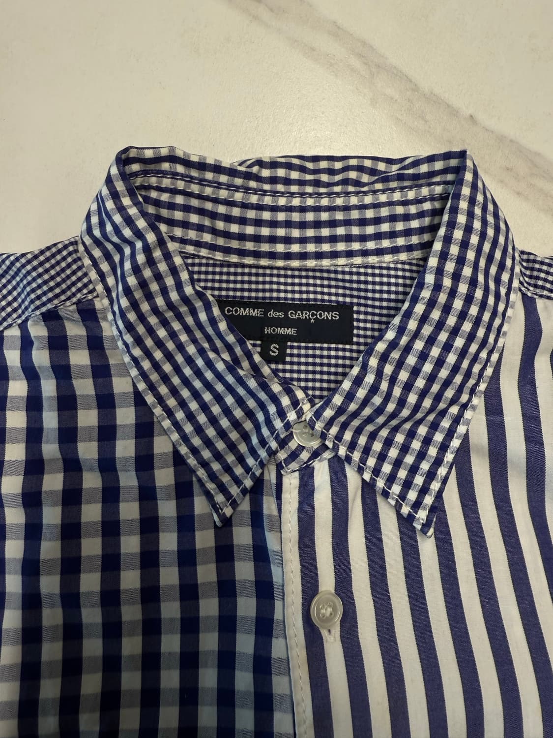 06‘s 아카이브 꼼데가르송옴므 체크패턴 셔츠 상품이미지3