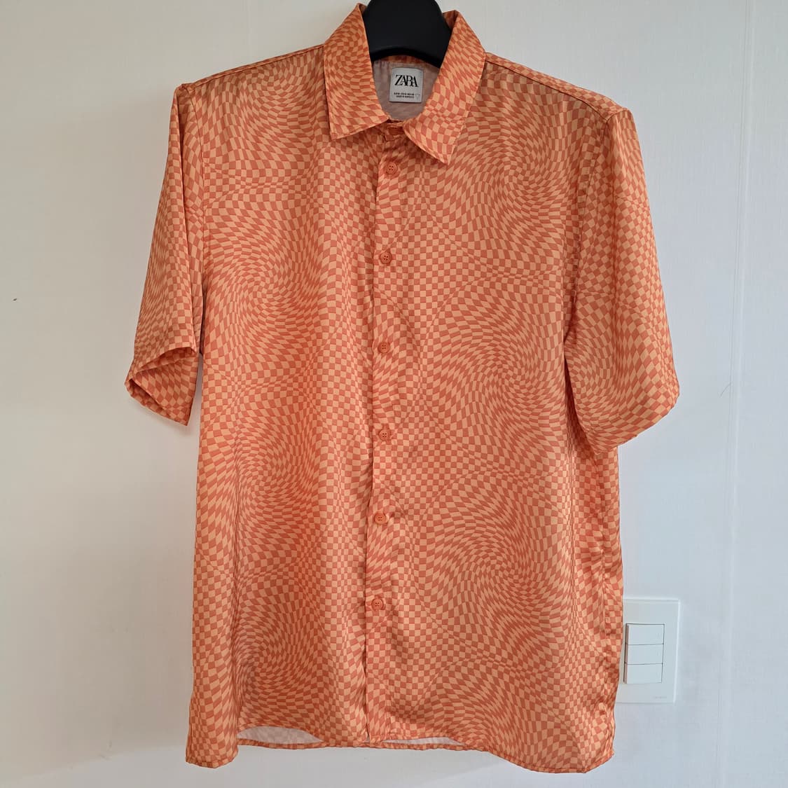 자라 기하학 패턴 반팔셔츠 M 상품이미지1