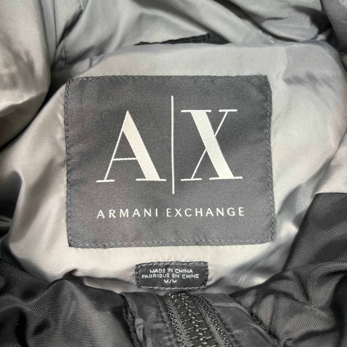 아르마니 익스체인지 후드 아치 로고 블랙 패딩 자켓 M 상품이미지7
