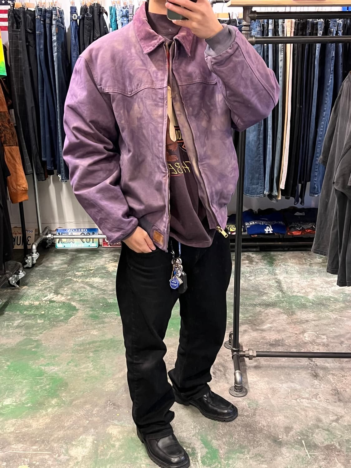 [XL] 칼하트 산타페 빈티지 자켓 J14 오버다이 커스텀 디트로이트 상품이미지2