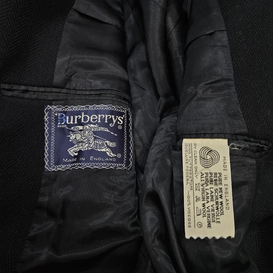 버버리 헤비울 헤링본 코트 Made in England  상품이미지9