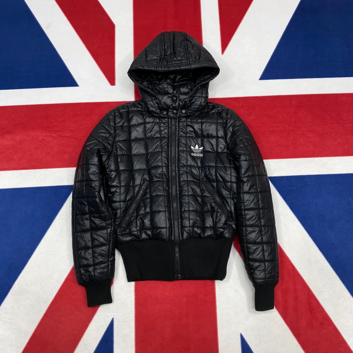 아디다스 실버로고 퀼팅자켓 여성 85 실측 44-55 상품이미지1