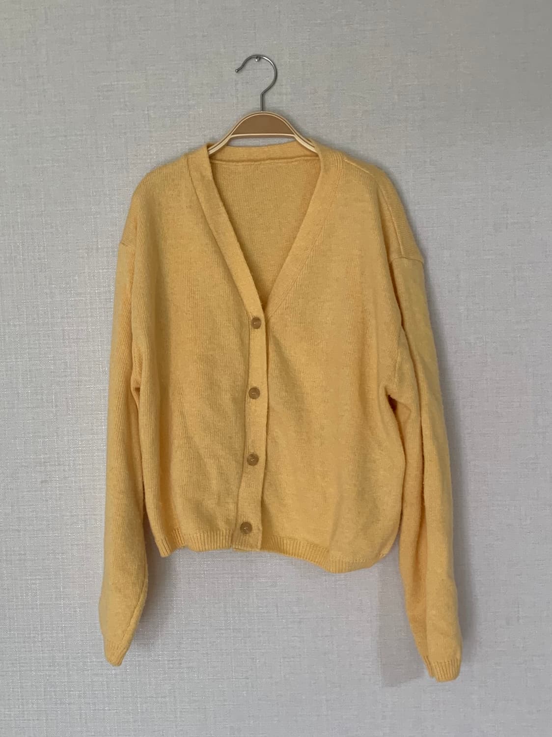 노란색 가디건 상품이미지3