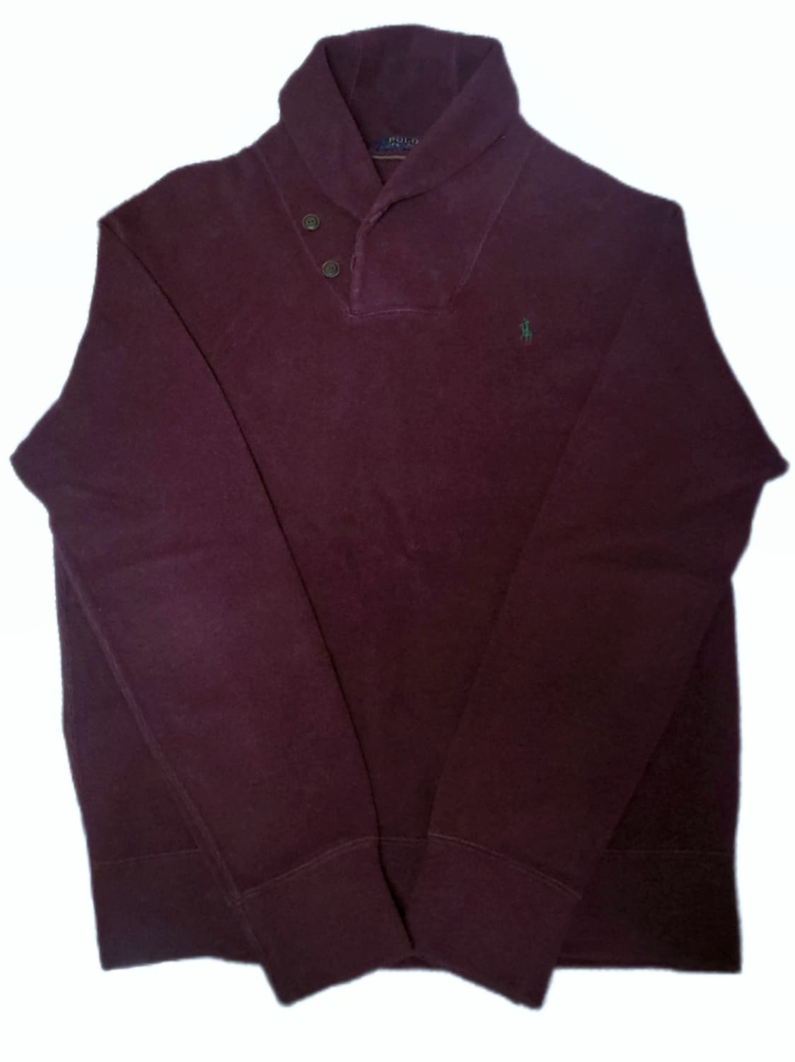 폴로 랄프로렌 빈티지 숄카라 맨투맨 스웻셔츠 : 버건디 상품이미지2