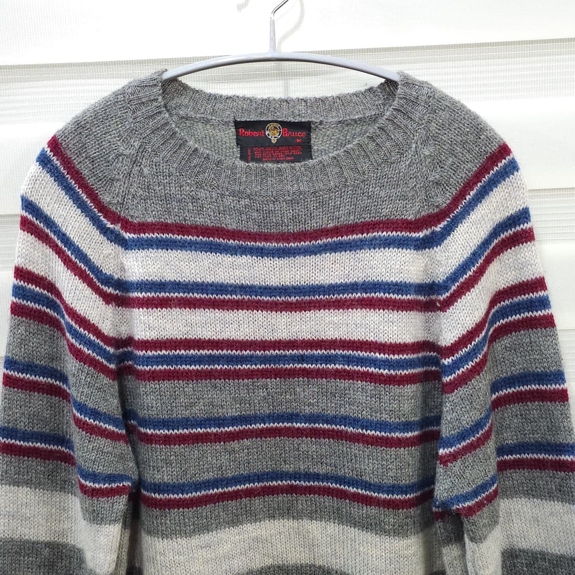 80s ROBERT BRUCE 스트라이프 니트 스웨터- M 상품이미지2