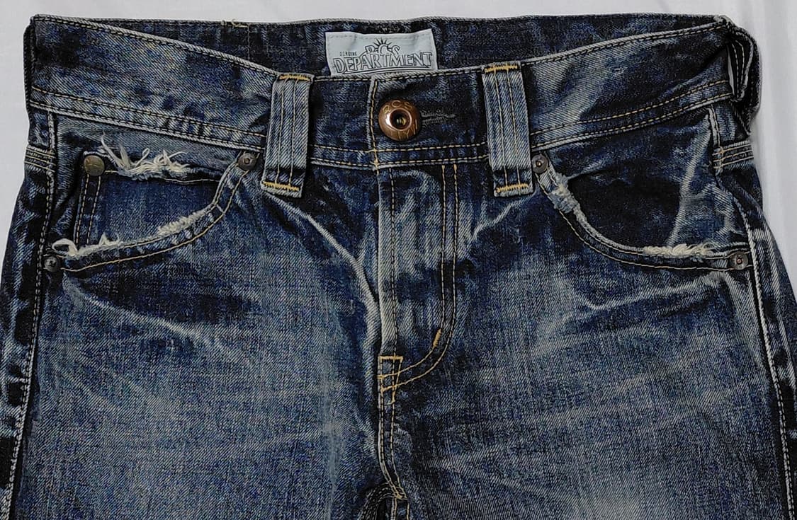 [Selvedge/26] Rodeo Crowns 헤비 데미지 셀비지 데님 상품이미지1