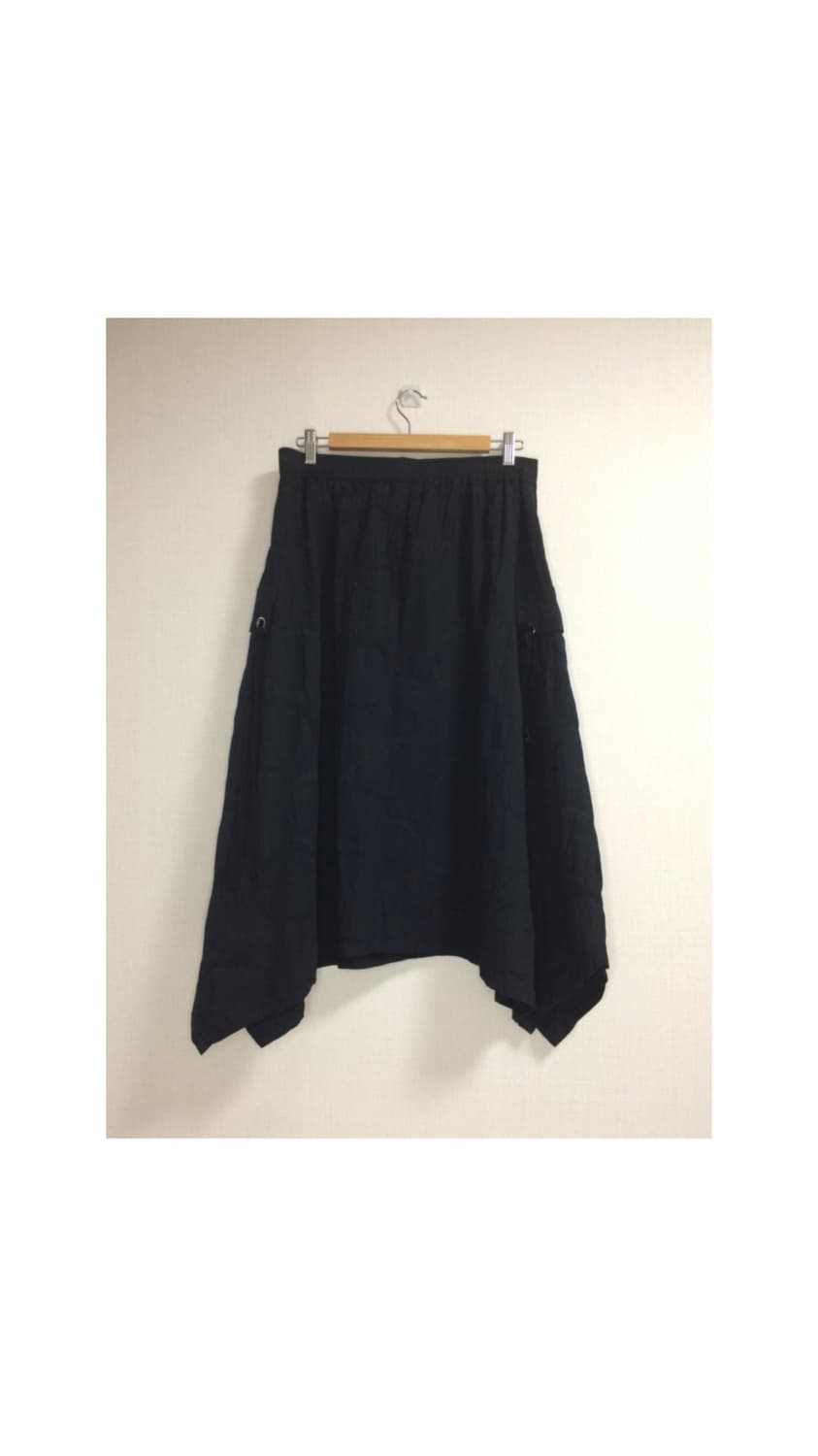 빈티지 블랙 카고 컷 밴딩 스커트 상품이미지6