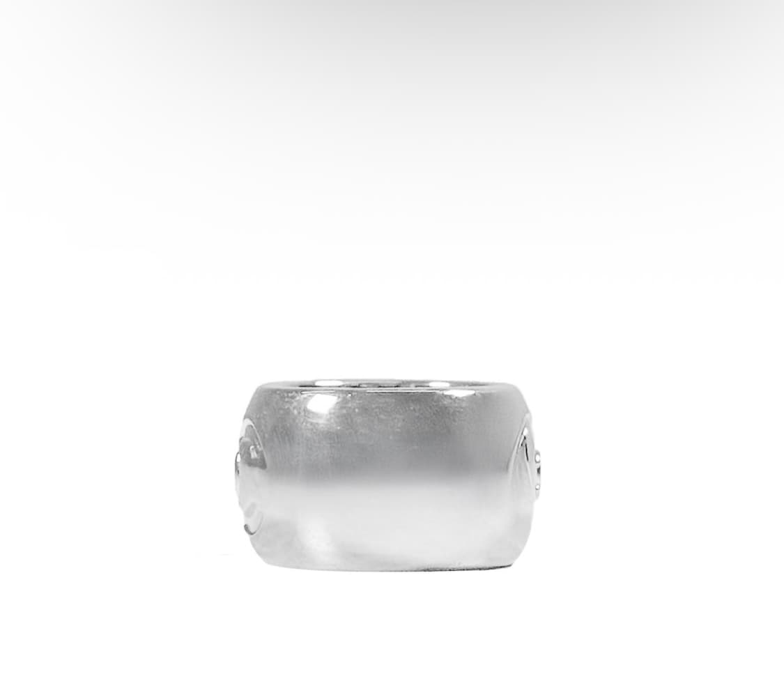 [15호] 샤넬 여성 CC로고 코코 하트 빅로고 링 반지 실버 상품이미지3