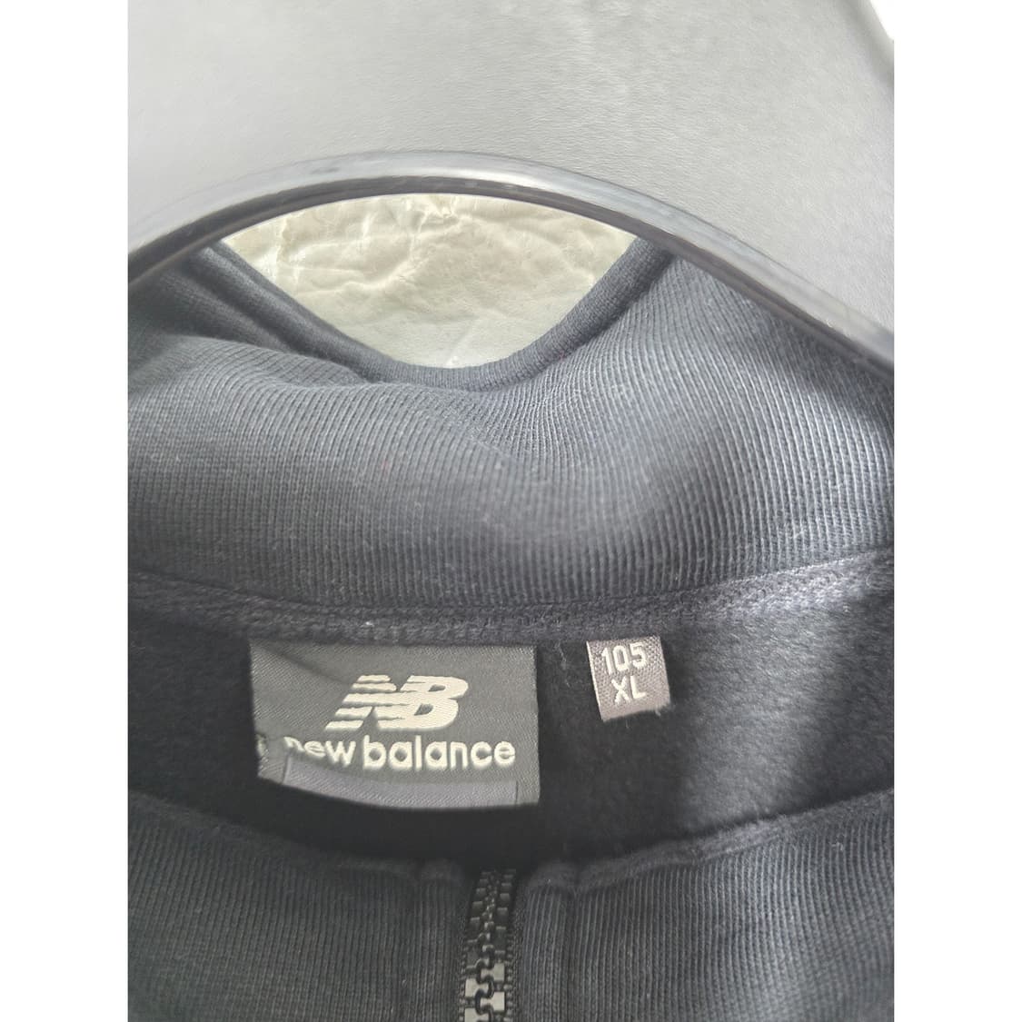 택포_ 뉴발란스 반집업 맨투맨 블랙 XL 상품이미지2