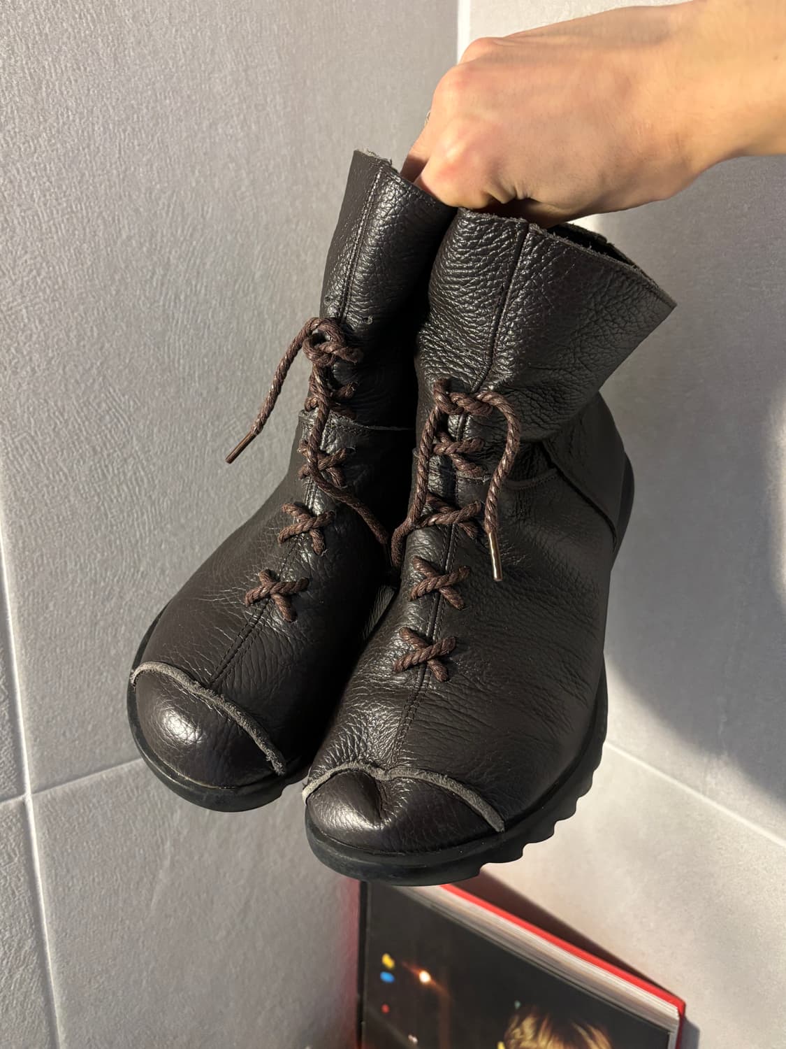 빈티지 레더 윈터 앵클부츠 상품이미지1