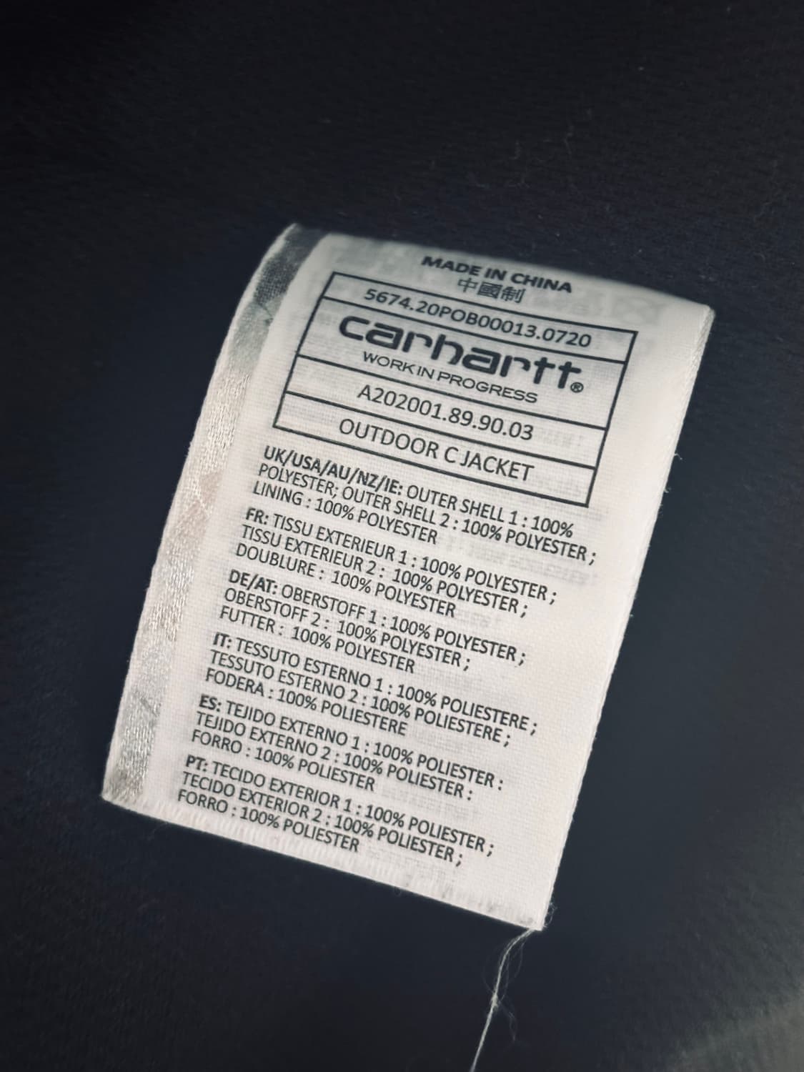 칼하트 블랙/그레이 플리스 자켓 상품이미지2