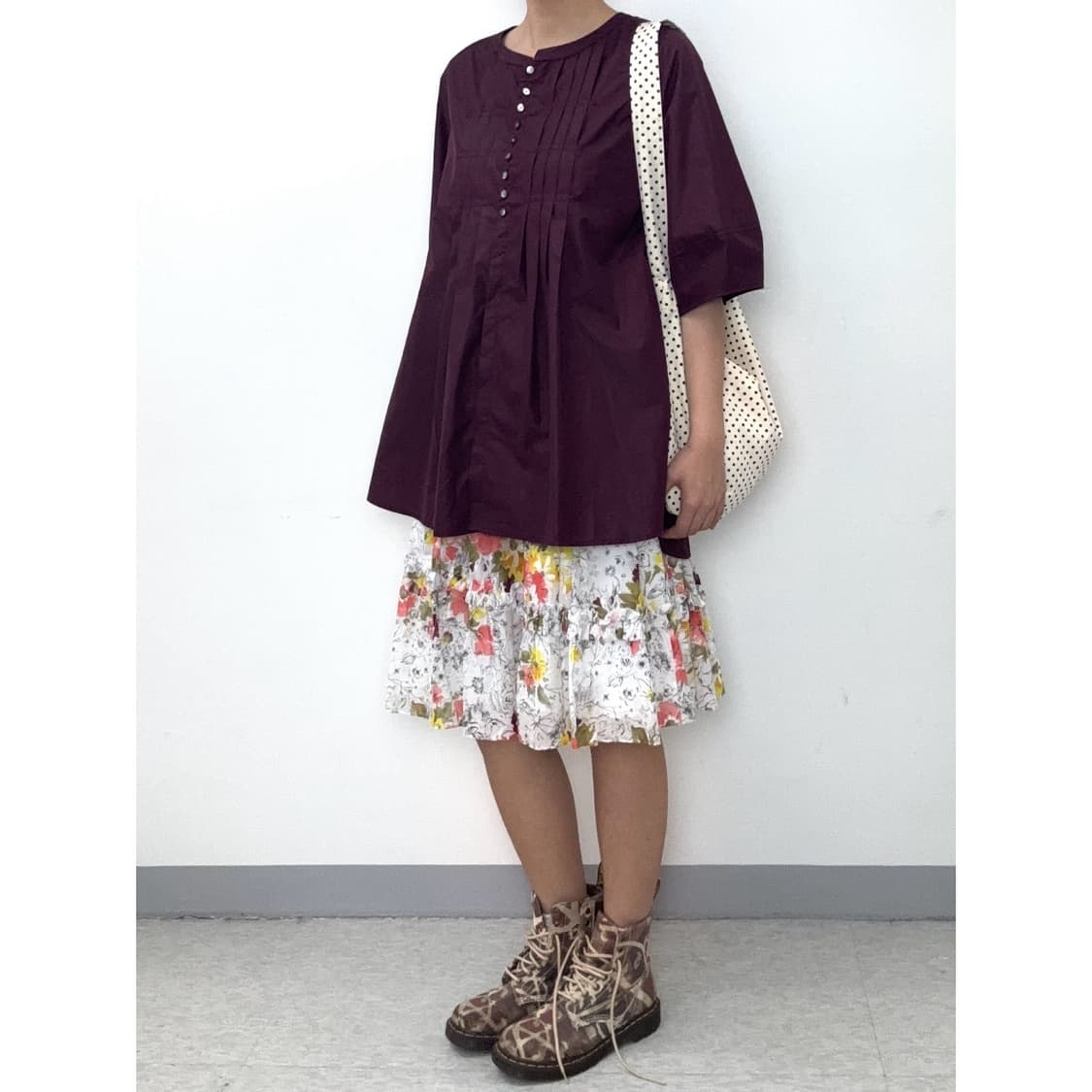 빈티지 플럼 블라우스 상품이미지3