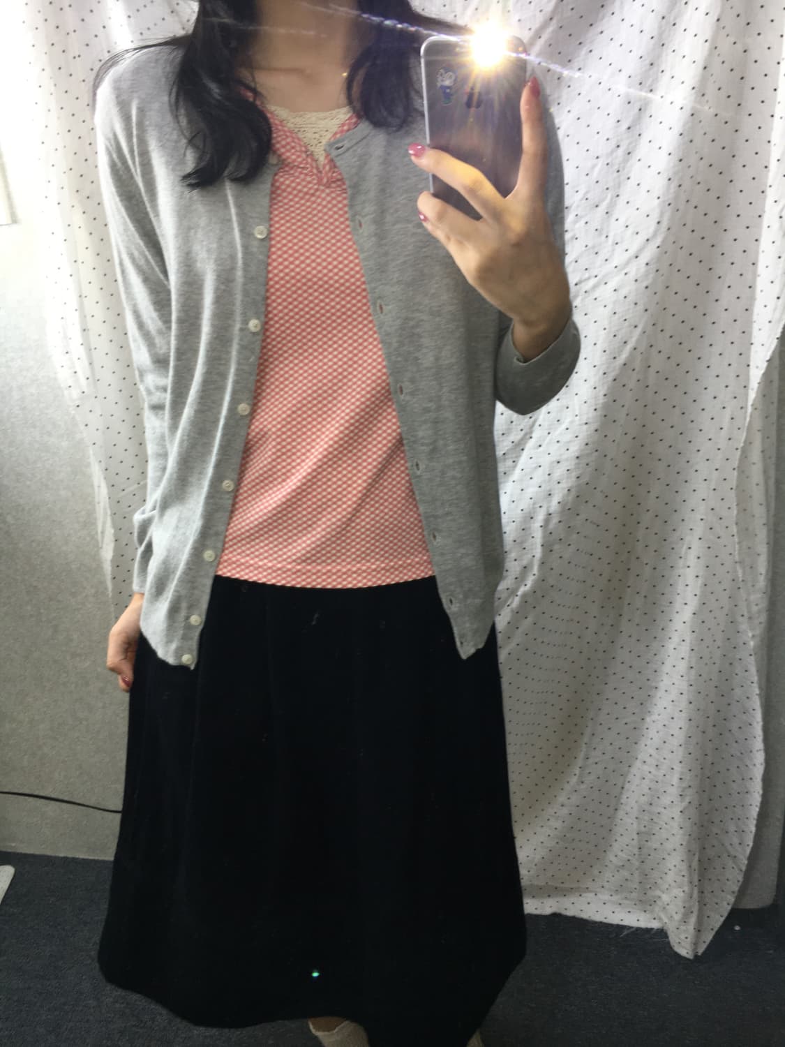 그레이 코튼 가디건 상품이미지3
