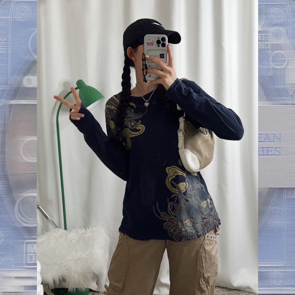 네이비 오리엔탈 롱 슬리브 상품이미지9