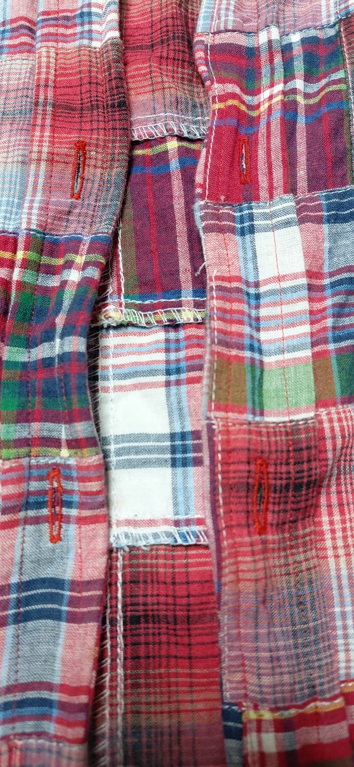 [marka] 핸드우븐 마드라스 패치워크 셔츠 (Made in Japan 상품이미지3