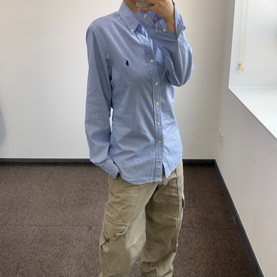 Polo 폴로 네이비 포니 블루 스트라이프 셔츠 상품이미지2