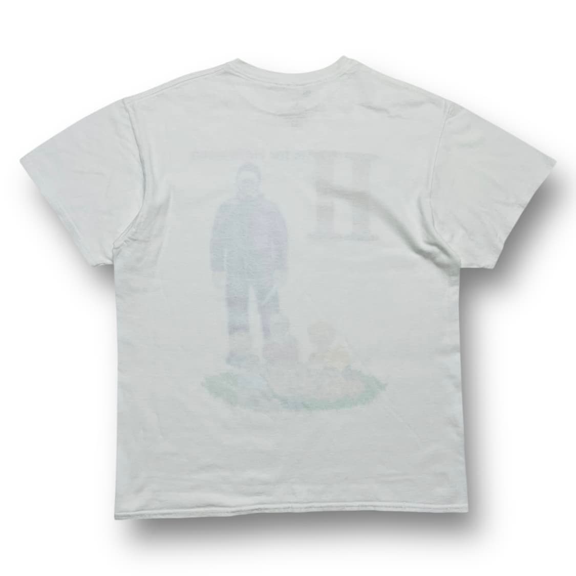 H is for 핼러윈 유령 빈티지 반팔 티셔츠 상품이미지3