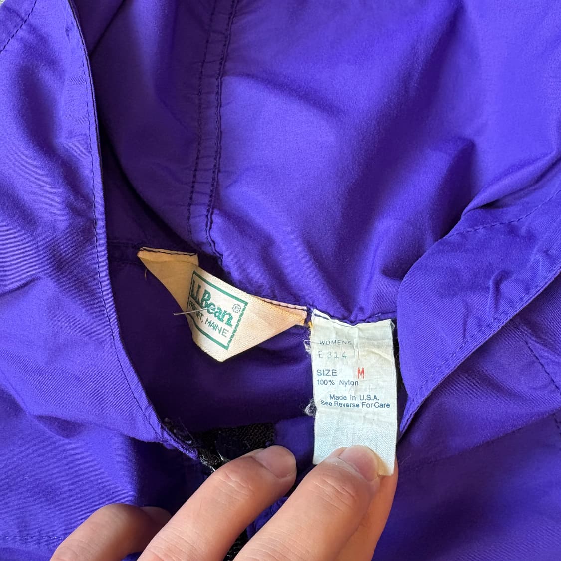 90s L.L.bean 90년대 미국 생산 엘엘빈 퍼플 아노락 바람막이  상품이미지7