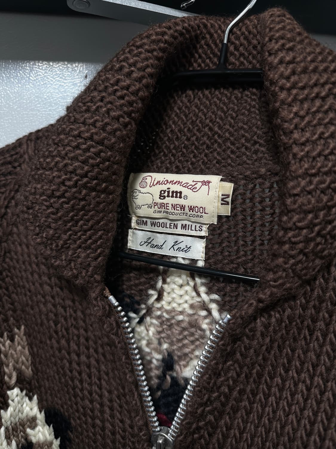 노르딕 헤비 울 집업 코위찬 handknit 상품이미지3
