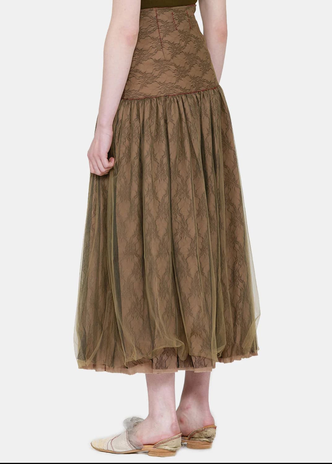 brown layered skirt 상품이미지2