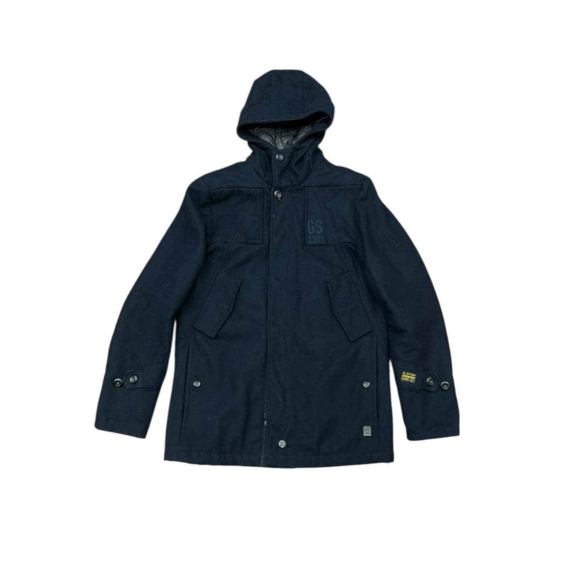 지스타 로우 울 블렌드 후드 자켓 상품이미지2