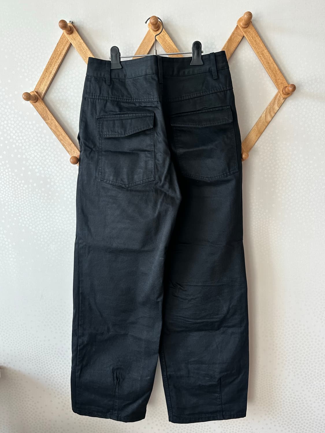 [0] 다이브인 무민서 워시드 루즈드 코튼 팬츠 블랙 상품이미지2