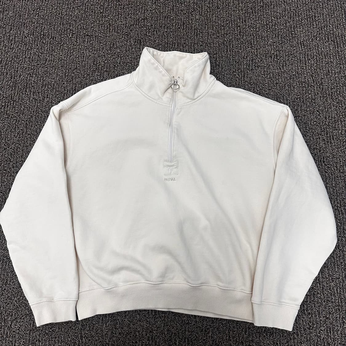 PREVAIL 프리베일 여성 반집업 맨투맨 아이보리 S 상품이미지1