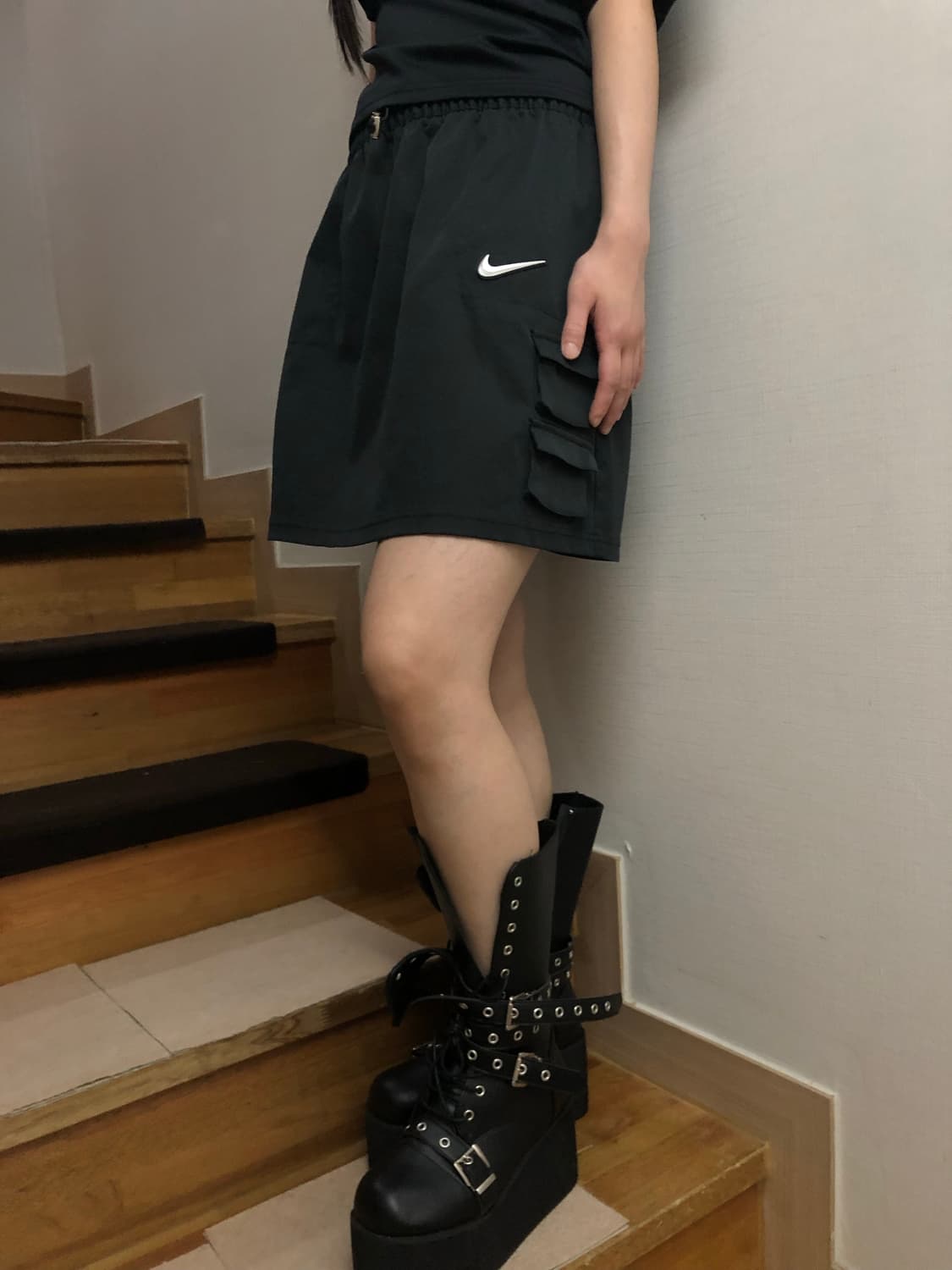 빈티지 나이키 블랙 포켓 스커트 상품이미지5