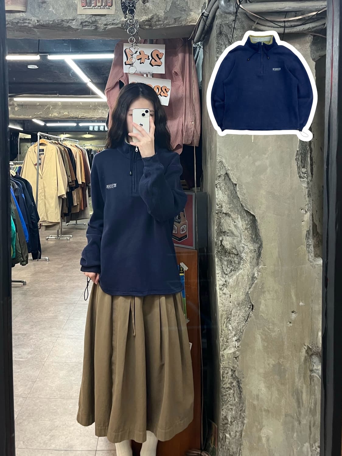 맥그리거 반집업 니트 네이비 M #csz3318 상품이미지1