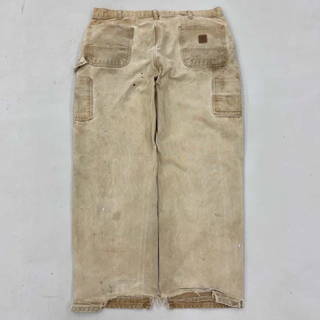 칼하트 OG 가죽패치 페이딩 카펜터 와이드 덕캔버스 워크팬츠 상품이미지3