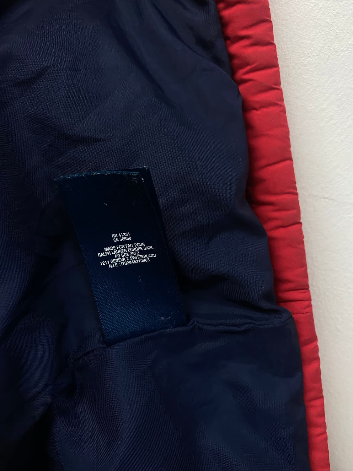 폴로 랄프로렌 레드 덕다운 푸퍼 패딩 M 상품이미지6