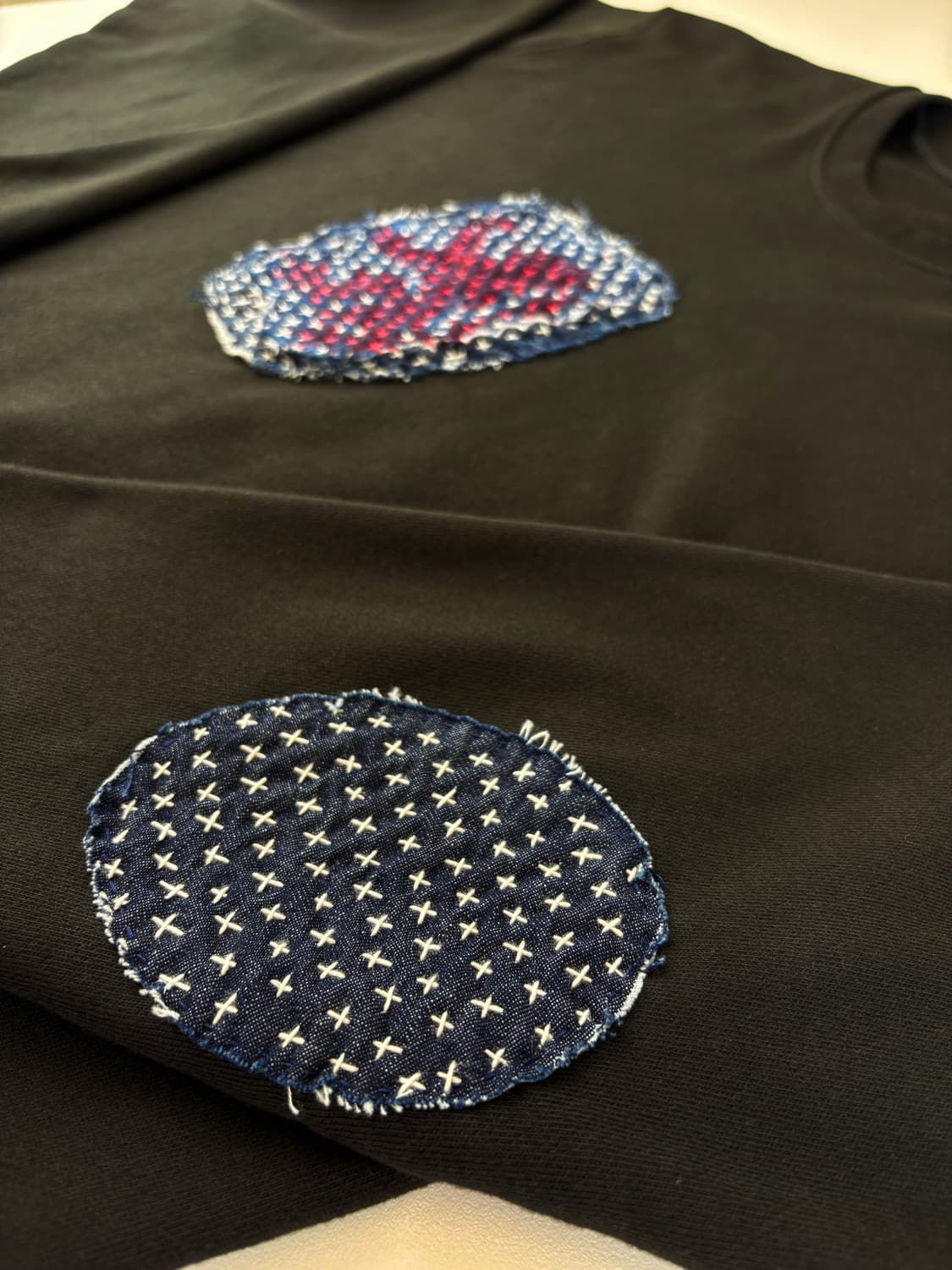 sashiko denim sashiko-boro sweat shirt 상품이미지3