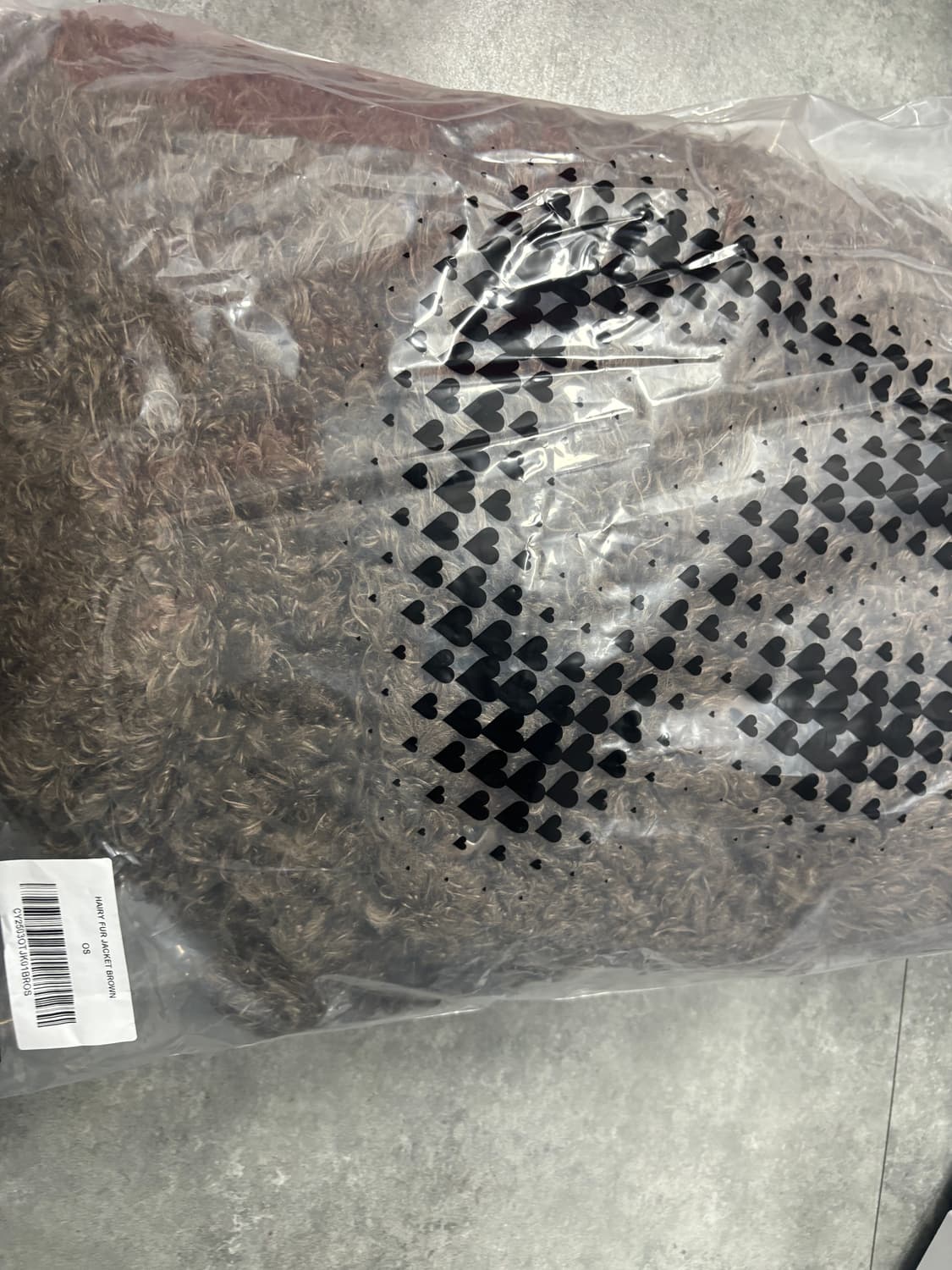 코이세이오 헤어리 퍼 자켓 브라운 미개봉 새제품 판매 상품이미지1