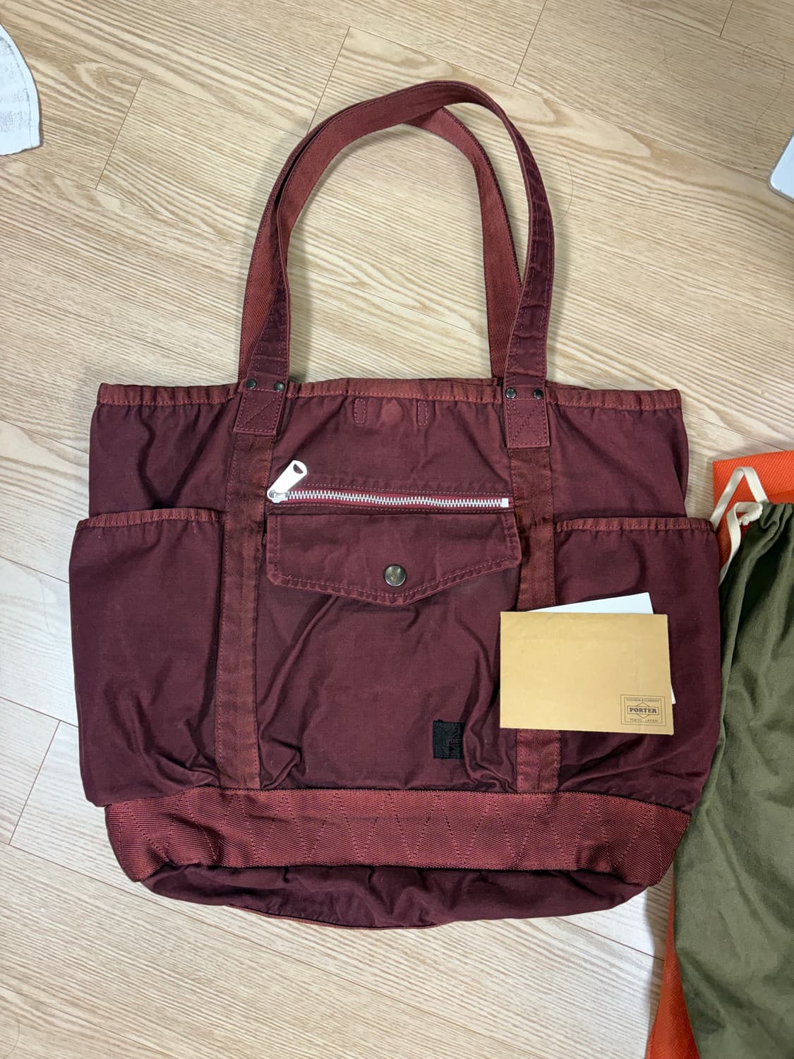 포터 크랙 토트백 와인 상품이미지1